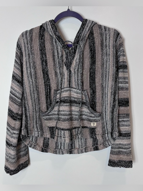 Billabong Tops - Billabong Baja Beach‎ Hooded Sweater Womens Small Summer Coverup Striped Jerga